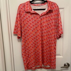 BCG Men's Polo with Red and Blue Design